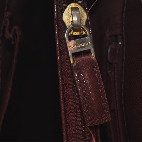 Auth Burberry Square Front Slip Pocket Tote - Picture 9 of 13